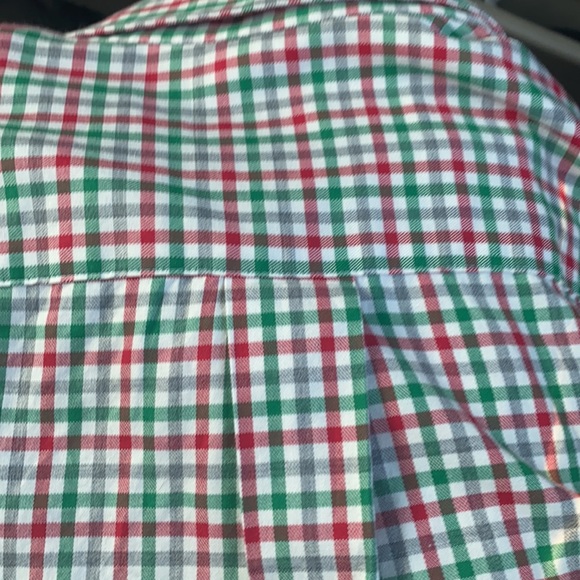 Vineyard vines Tin one pocket plaid green and red long sleeves shirt men’s Small - Picture 5 of 13
